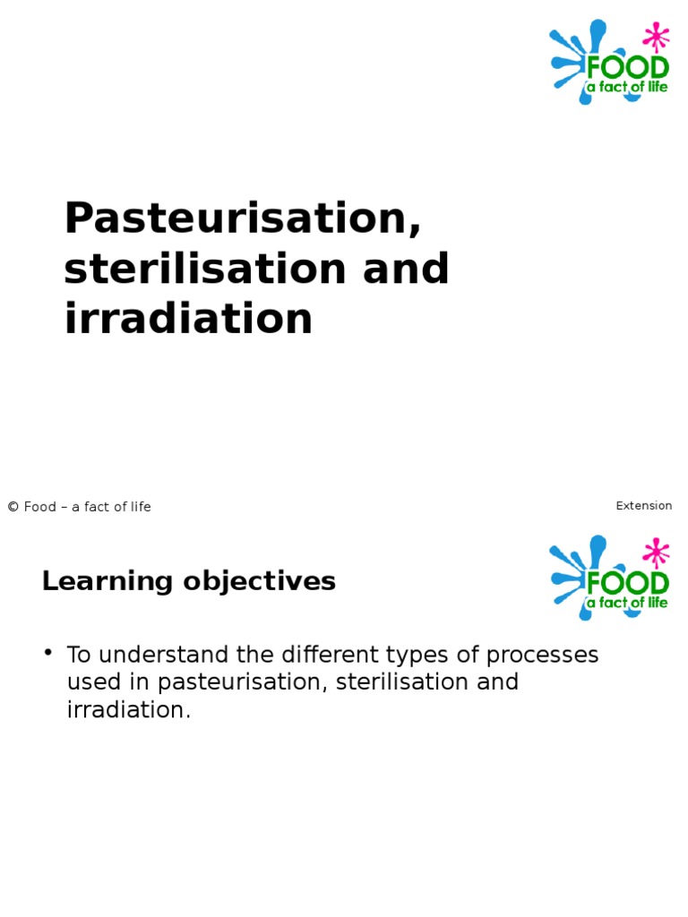 Pasteurization Sterilization Irradiation | PDF | Sterilization ...