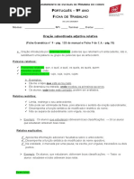 gramática - adjetivas relativas