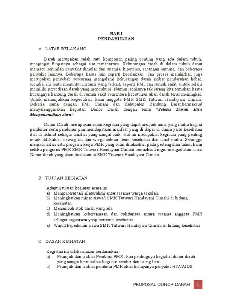 Proposal PMR SMK Tutwuri Handayani Cimahi 2 | PDF