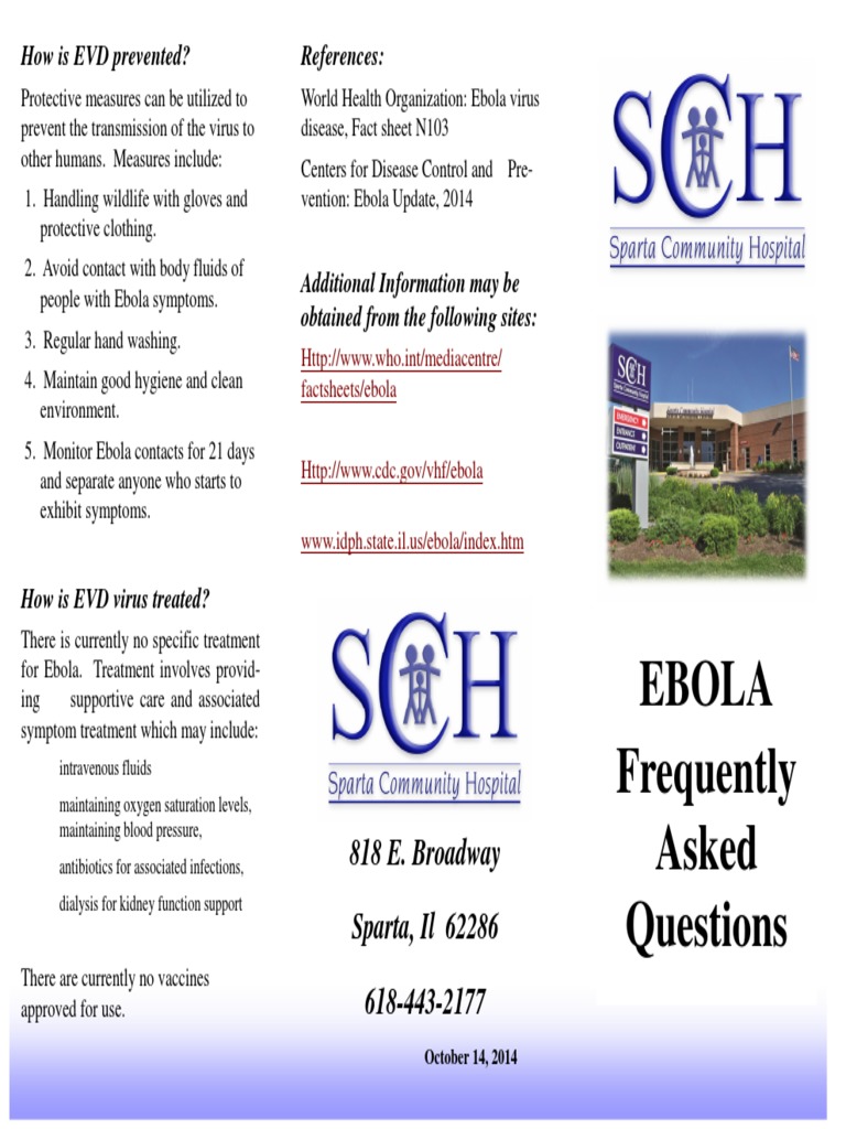Ebola Frequently Asked Questions 818 E Broadway Sparta Il 62286 618