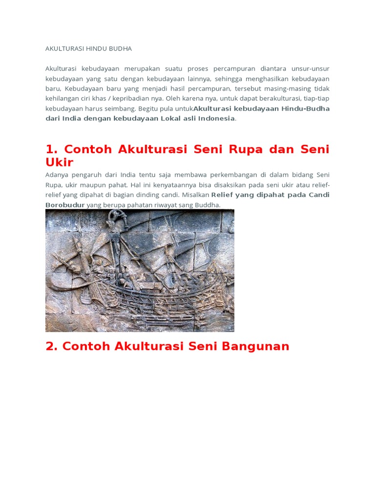 Contoh Akulturasi Dalam Bidang Seni Rupa Dan Seni Ukir 