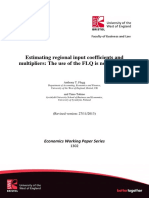 Estimating Regional Input Coefficients and Multipliers: The Use of The FLQ Is Not A Gamble