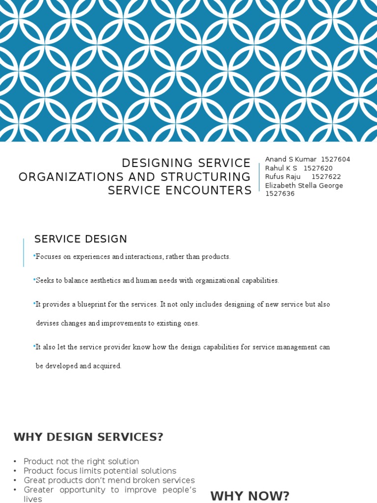 Designing Service Organizations and Structuring Service Encounters ...