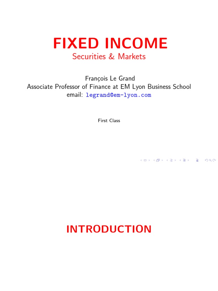 Understanding Fixed Income Markets | PDF | Bonds (Finance) | Financial ...