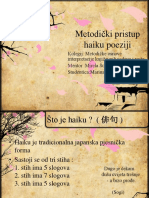 Metodicki Pristup Haiku Poeziji PDF