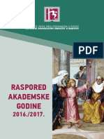 Raspored Akademske Godine 2016-2017