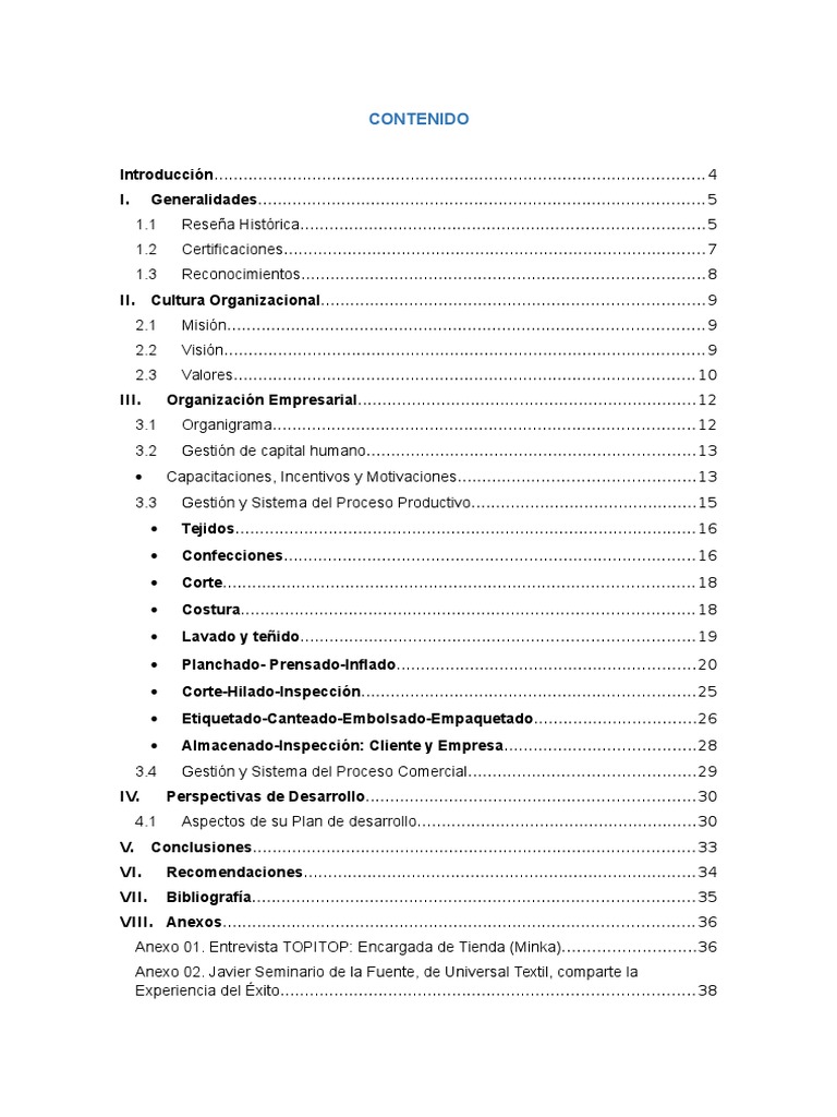 Organigrama y Estrategias de Topitop | PDF | Industria textil | Calidad ...