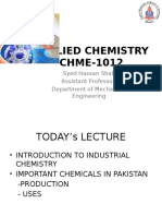 Applied Chemistry CHME-1012: Syed Hassan Shah Assistant Professor Department of Mechanical Engineering