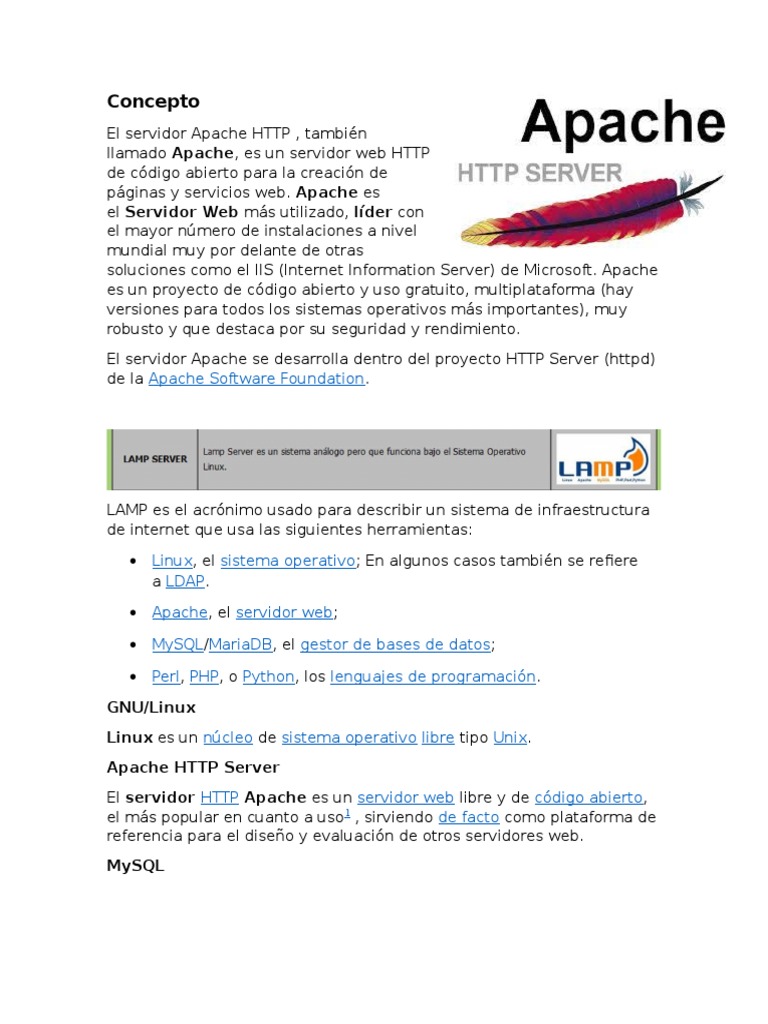 Introducción al Servidor Apache HTTP | PDF | Servidor HTTP Apache | Php