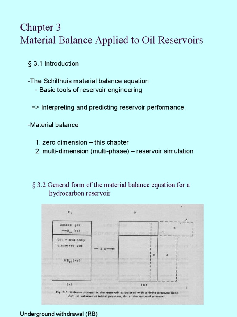 Material Balance Applied To Oil Reservoirs | PDF | Continuum Mechanics ...