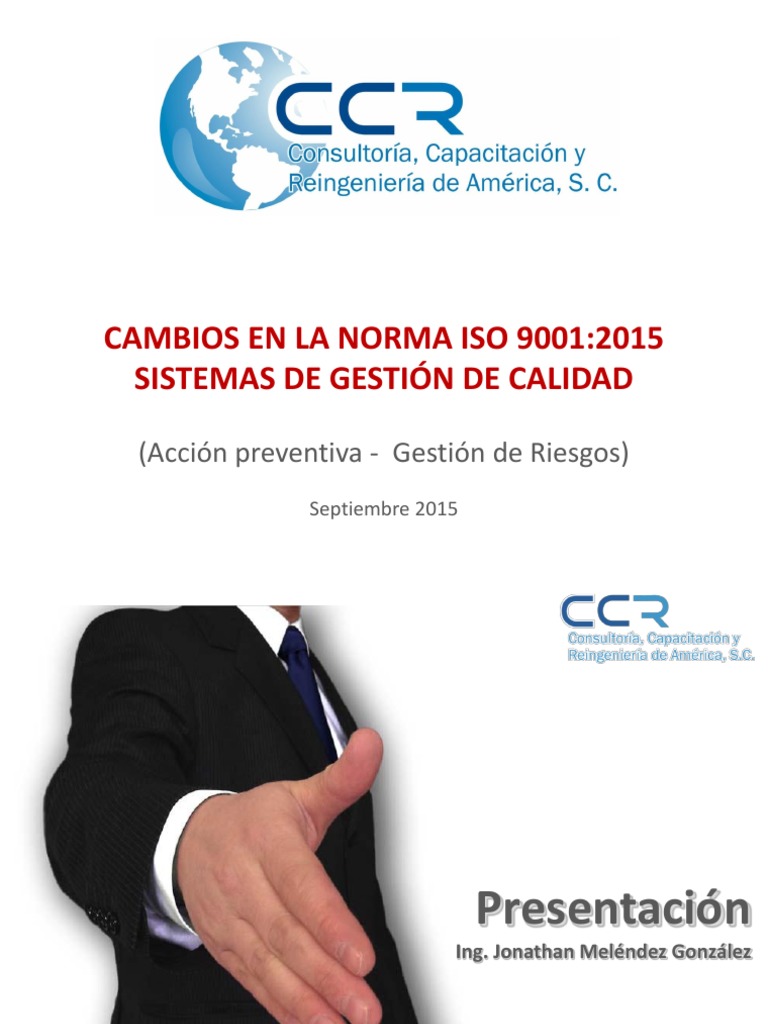Cambios en ISO 9001:2015 y Gestión de Riesgos | PDF | Gestión de la ...