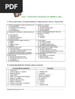 Test Tesuturile Vegetale Si Animale