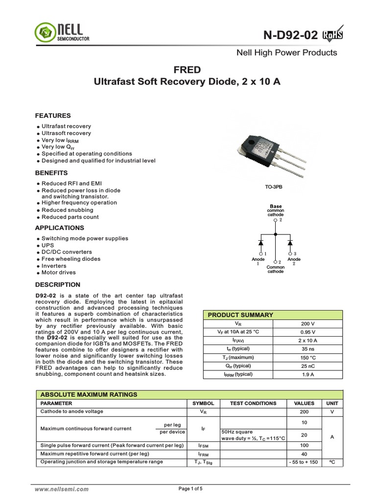Datasheet D PDF Diode Rectifier