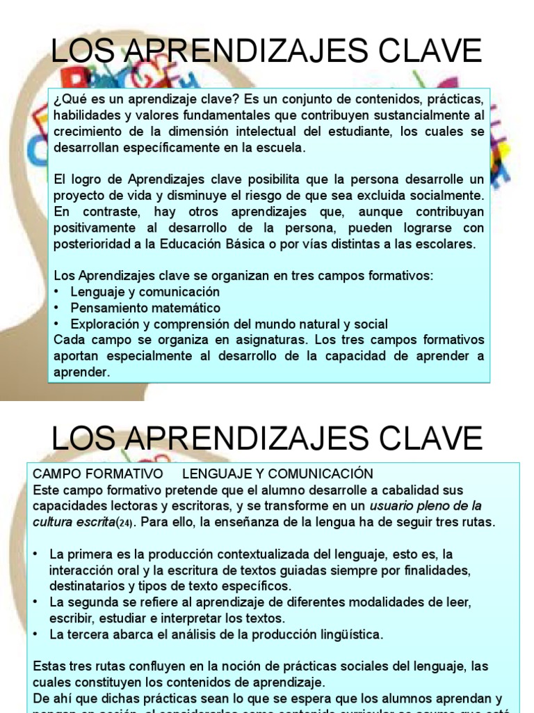 Los Aprendizajes Clave | PDF | Aprendizaje | Escritura