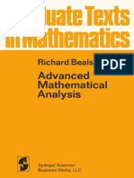(Graduate Texts in Mathematics 12) Richard Beals (Auth.)-Advanced Mathematical Analysis_ Periodic Functions and Distributions, Complex Analysis, Laplace Transform and Applications-Springer-Verlag New