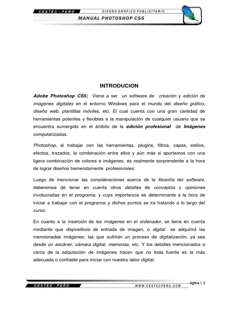 Tutorial Básico de Photoshop CS5 | PDF | Adobe Photoshop | Color