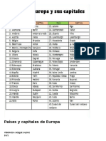 Países y Capitales de Europa