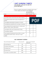 Matter Unit Learning Targets: Make A Copy of This and Name It With Your Last Name First (Millerlabsafetylearningtargets)