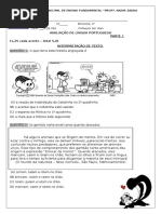 Avaliação de Língua Portuguesa 4 Bimestre