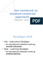 Teacher-Centered Vs Student-Centered Approach