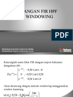 22 Perancangan Fir HPF Metode Windowing