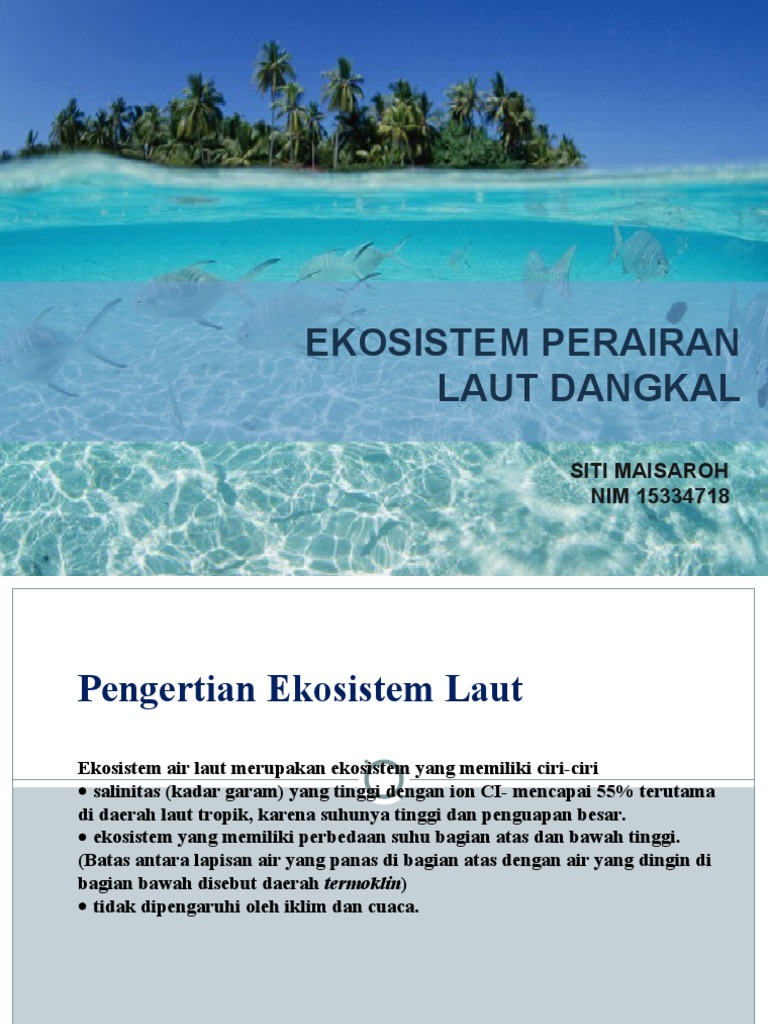 Ppt Ekosistem Perairan Laut Dangal 3 Ppt New