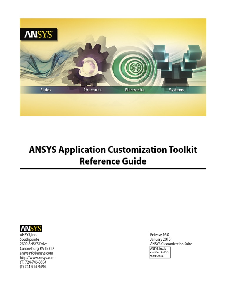 ANSYS Application Customization Toolkit Reference Guide