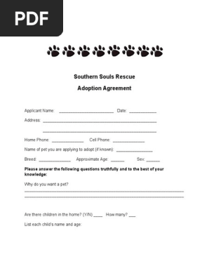 ssr adoption application 175