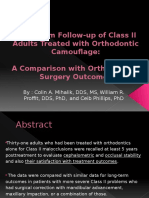 Long-Term Follow-Up of Class II Adults Treated With Orthodontic Camouflage: A Comparison With Orthognathic Surgery Outcomes