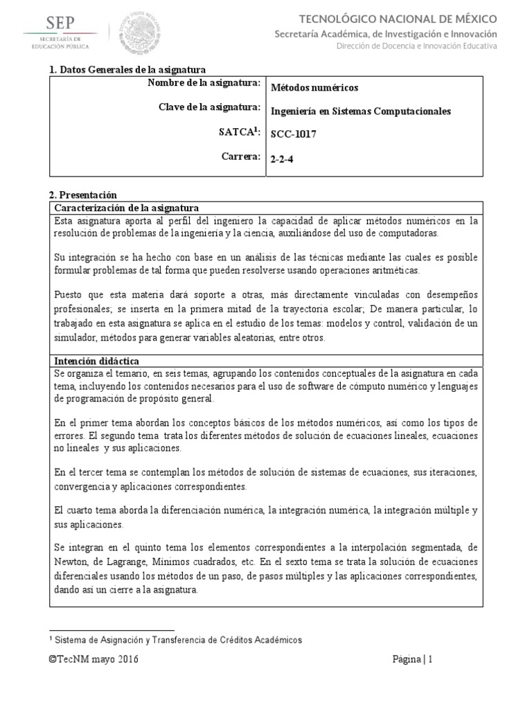 Metodos Numericos Pdf