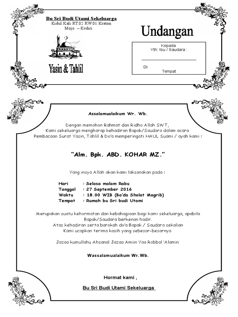 89430390 Undangan Tahlil