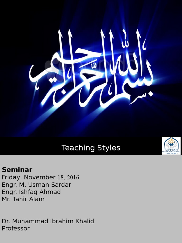 TYPES OF TEACHING STYLES PDF visual data 3