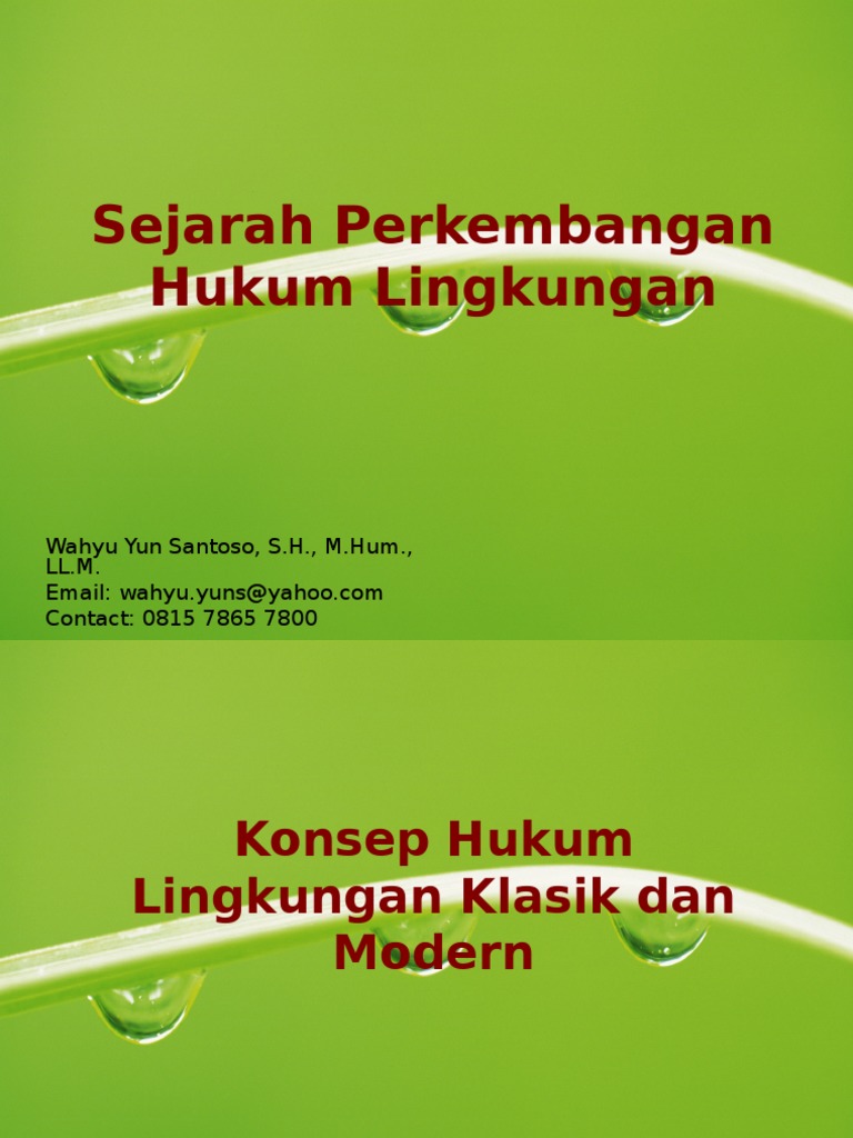 Gambar Sejarah Perkembangan Hukum Lingkungan