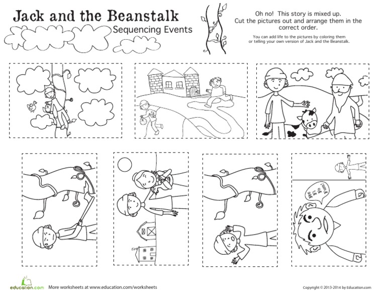 Jack and The Beanstalk Story Sequence | PDF | Language Arts & Discipline | Wellness for Free Fairy Tale Sequencing Printables