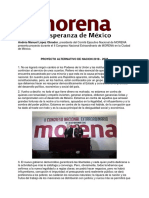 MORENA Proyecto Alternativo de Nación 2018 - 2024