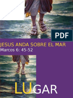 Jesus anda sobre el mar