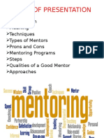 Flow of Presentation on Mentoring