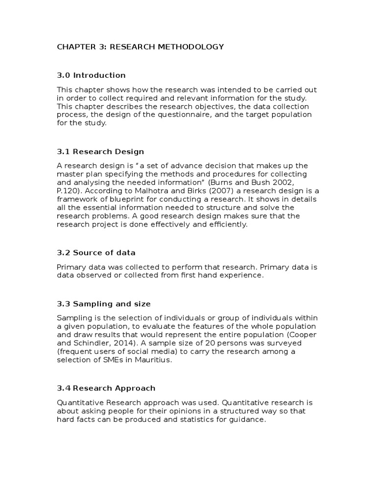 chapter 3 methodology descriptive research design