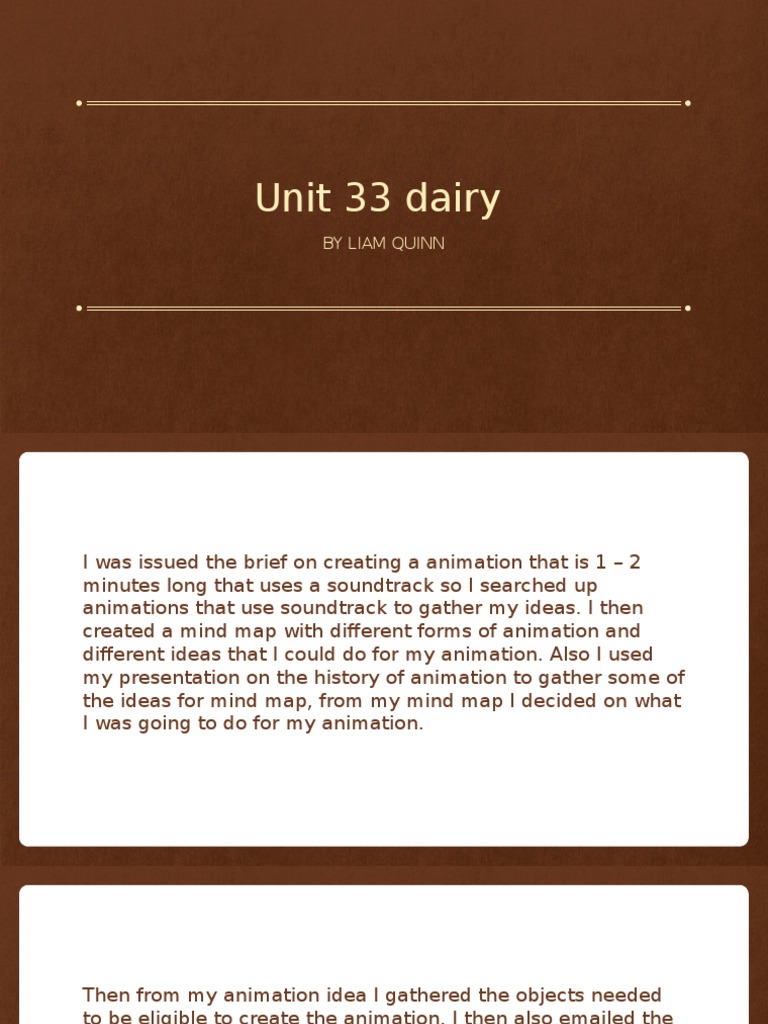 Unit 33 Dairy | PDF