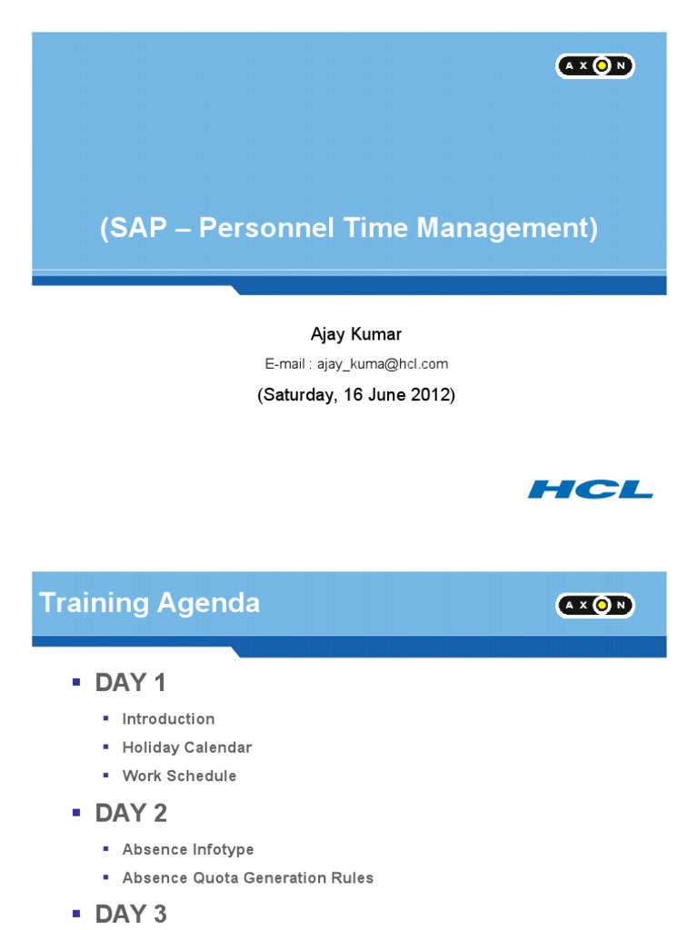 SAP Personnel Time Management Guide | PDF | Overtime | Accrual