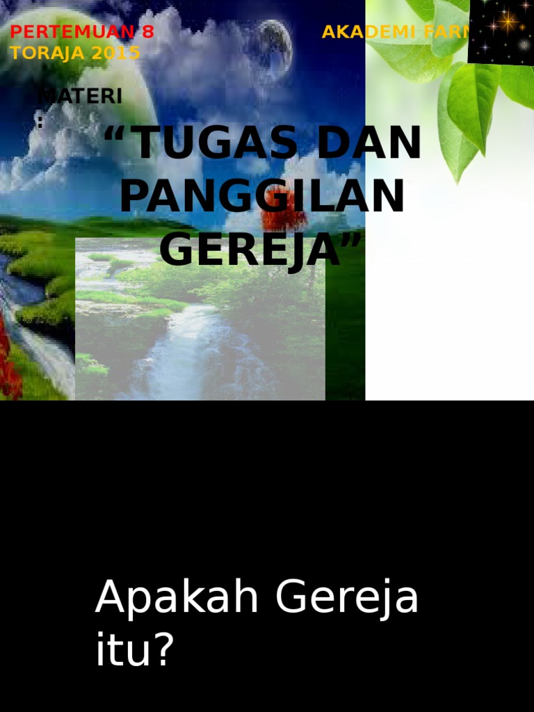 Tri Tugas Panggilan Gereja