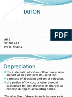 Depreciation: AR1 SY 2016-17 Pol D. Medina