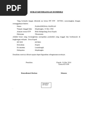 Surat Keterangan Domisilidoc