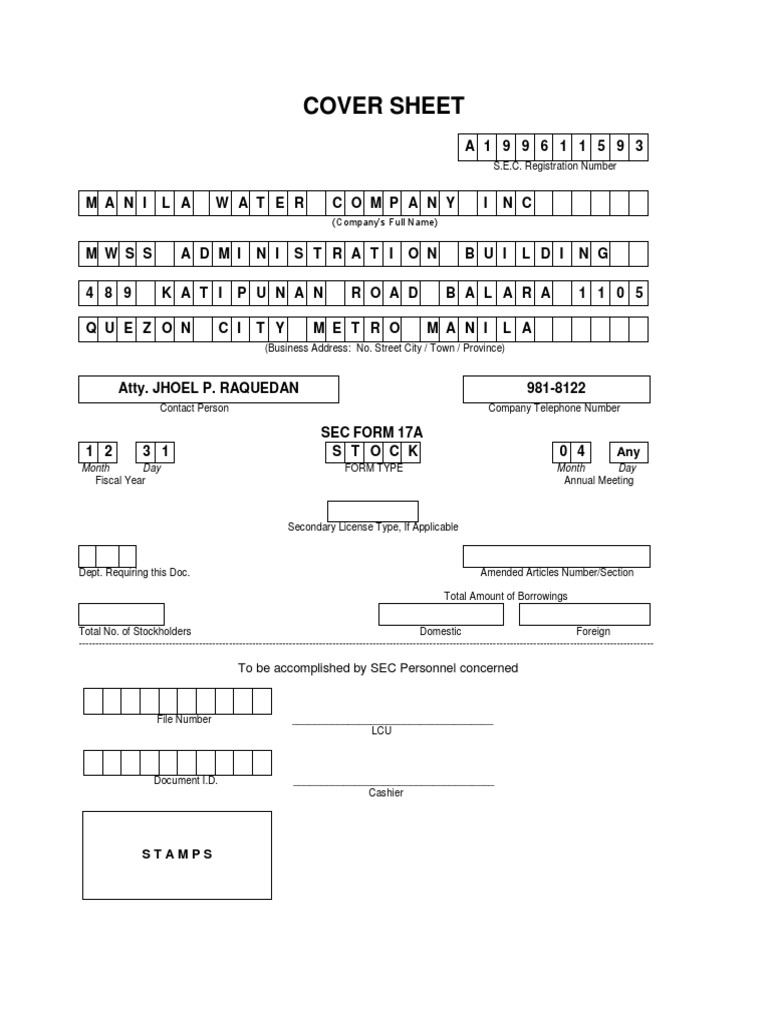 SEC Form 17-A | PDF | Human Resource Management | Governance