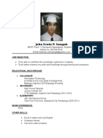John Erwin P. Sangab: Job Objective
