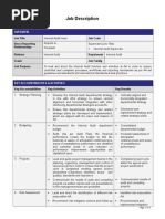 Internal Audit HEAD JD