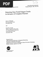 Detecting Gear Tooth Fatigue Cracks in Advance of Complete Fracture