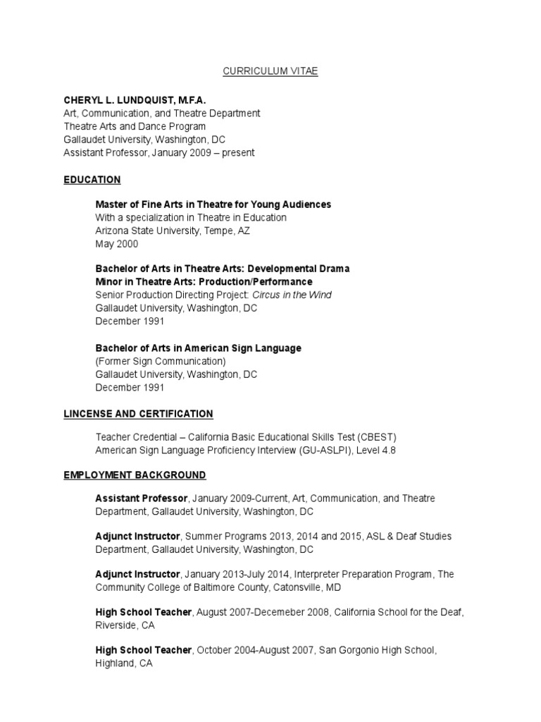 How to write a curriculum vitae image