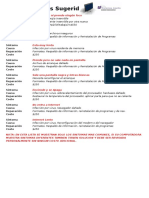 Lista de Sintomas y Costos