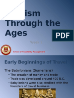 Tourism Through The Ages: Week 2